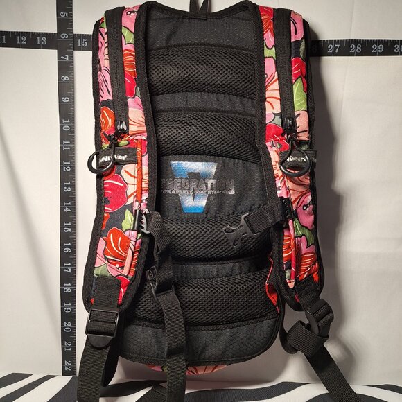 Vibedration Hydration Backpack w/o bladder - pink red floral - USED main image 6